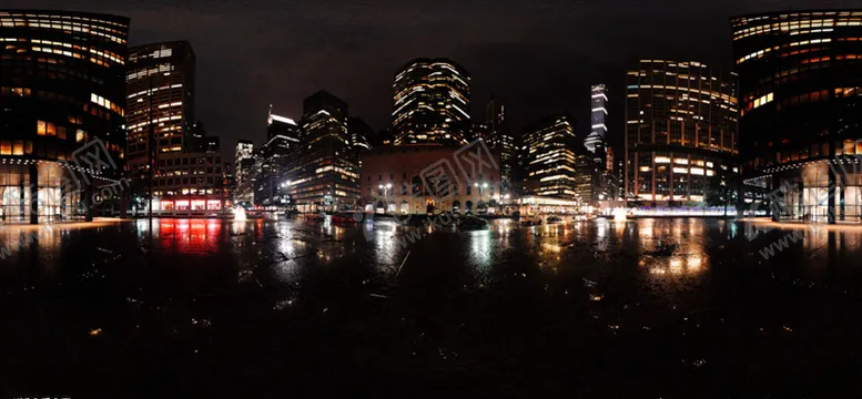 编号：29365304220545419622【酷图网】源文件下载-曼哈顿之夜夜景HDRI贴图