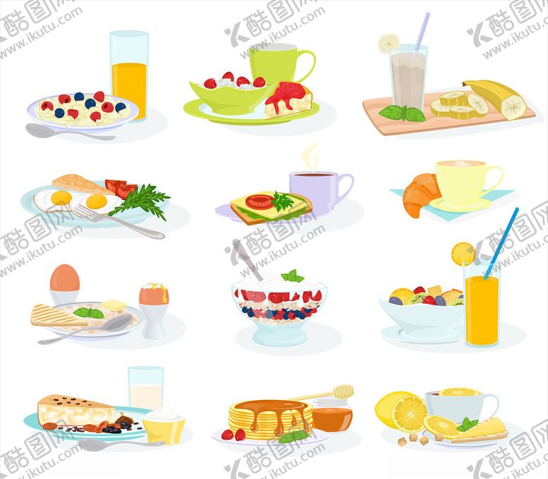 编号：30108609251442111046【酷图网】源文件下载-美食插画