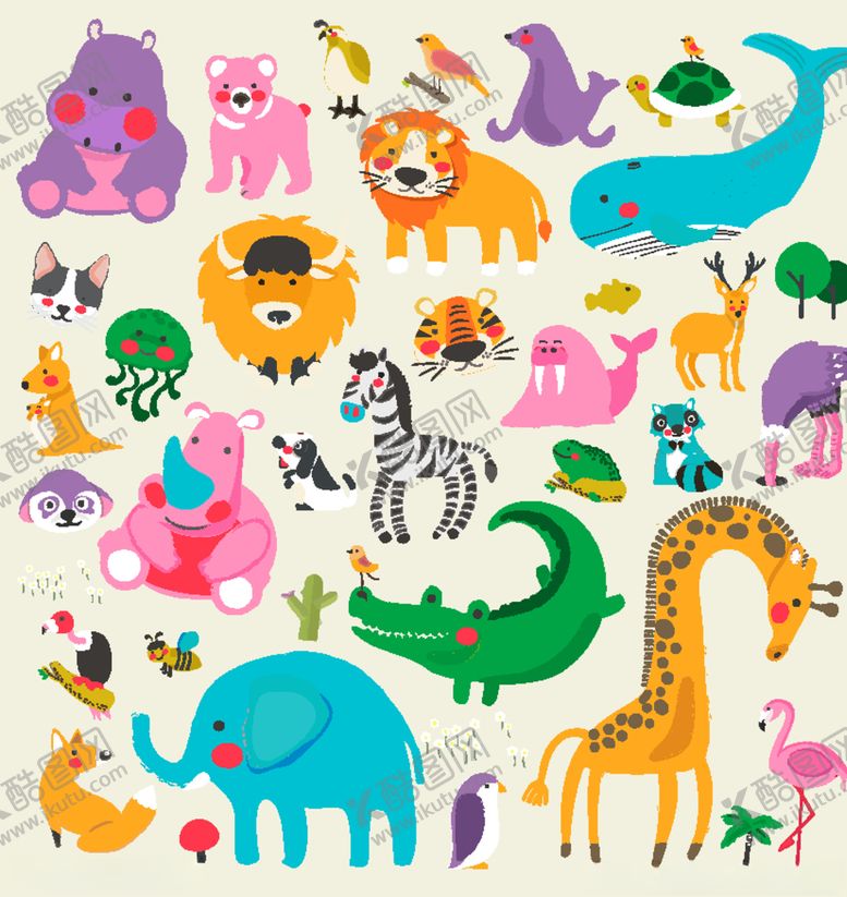 编号：68904410060655336232【酷图网】源文件下载-卡通动物