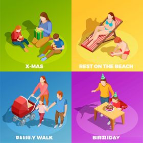 多样家庭活动场景展示