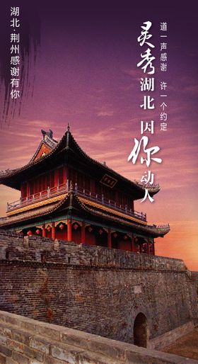 荆州古城墙海报