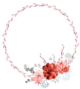 水彩植物花朵装饰