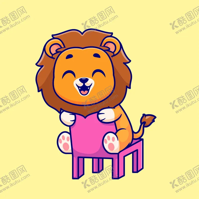 编号：15924309240014122701【酷图网】源文件下载-矢量卡通狮子