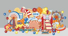 马戏团小丑表演生日宴美陈