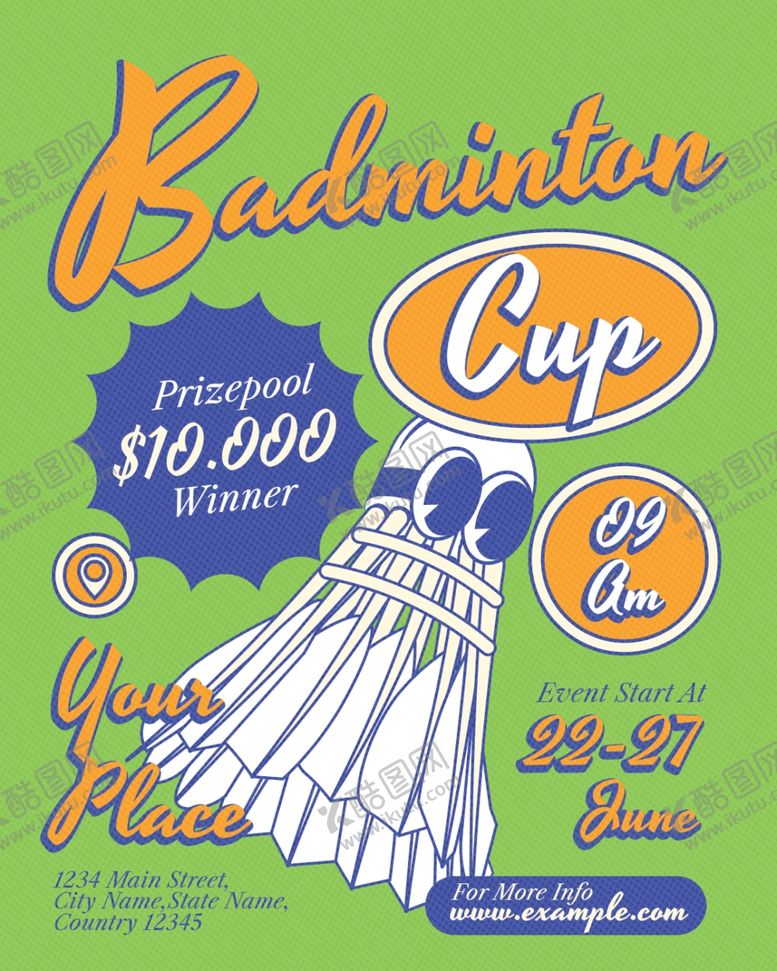 编号：13565604160154326912【酷图网】源文件下载-羽毛球赛事海报