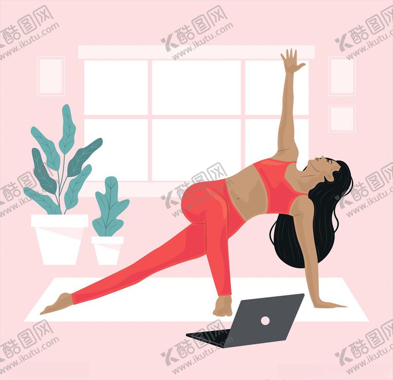 编号：44447909111622256795【酷图网】源文件下载-矢量瑜伽人物
