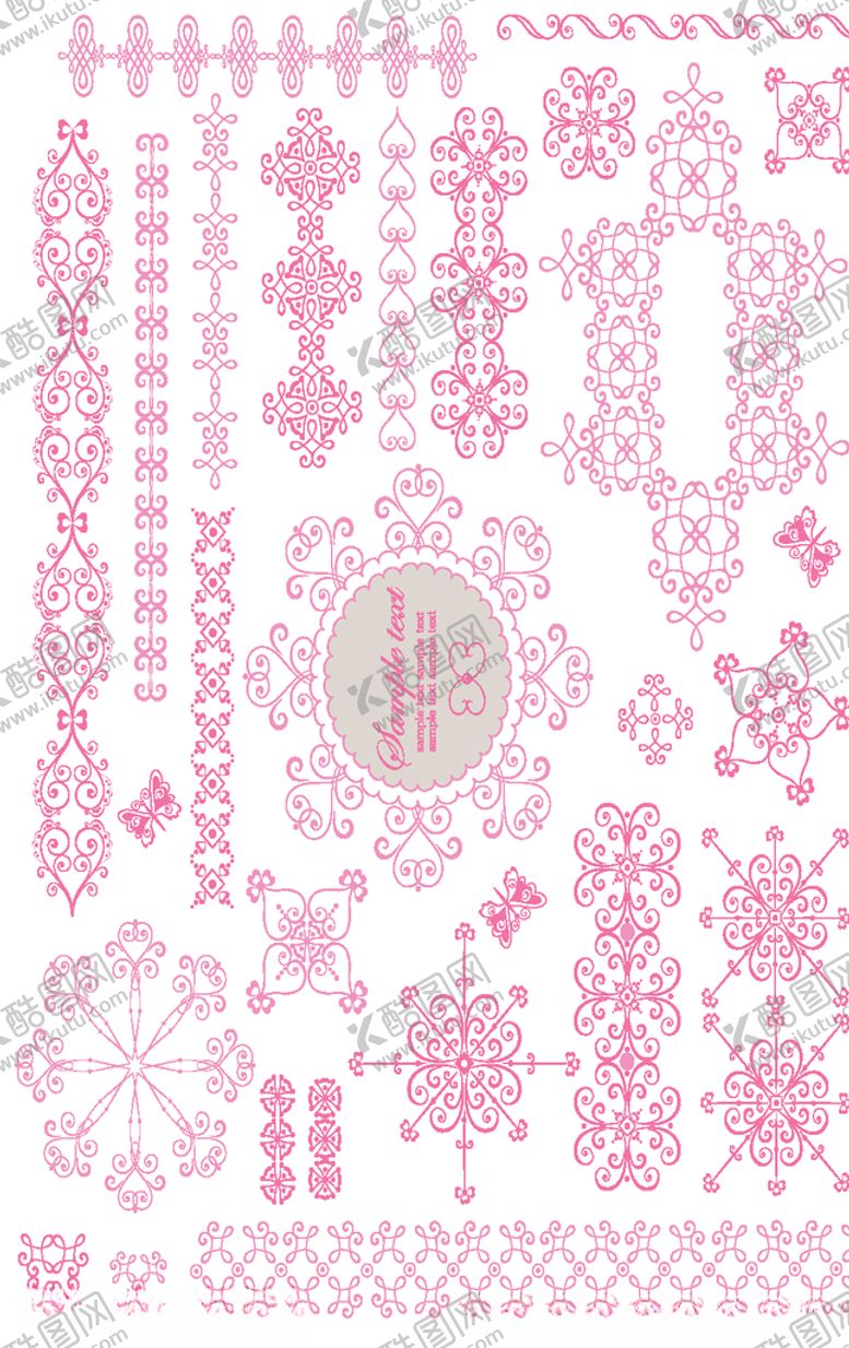 编号：12946909201322277479【酷图网】源文件下载-花边素材花边图案