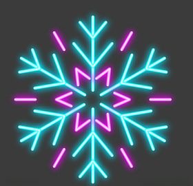 霓虹灯雪花