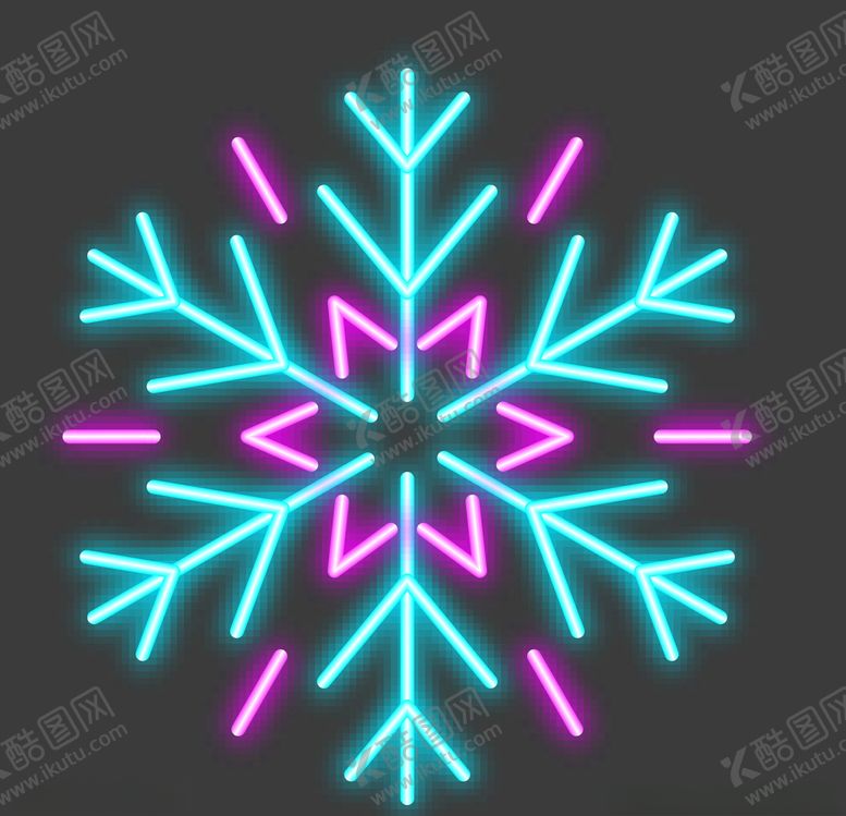 编号：60701205080159305283【酷图网】源文件下载-霓虹灯雪花