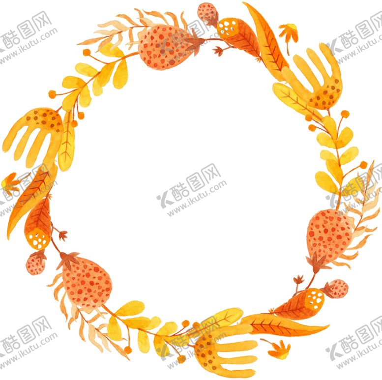 编号：83865906242022129505【酷图网】源文件下载-水彩植物