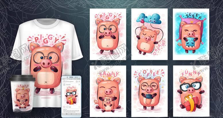 编号：63813809271622181117【酷图网】源文件下载-卡通小猪