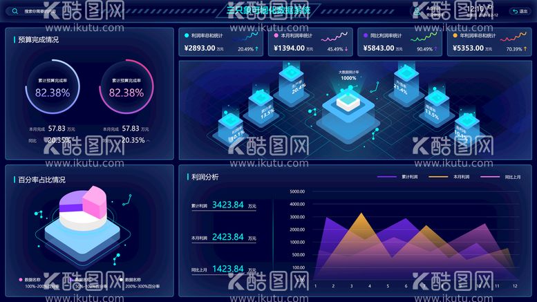 编号：18305709130757228924【酷图网】源文件下载-数据可视化UI 界面