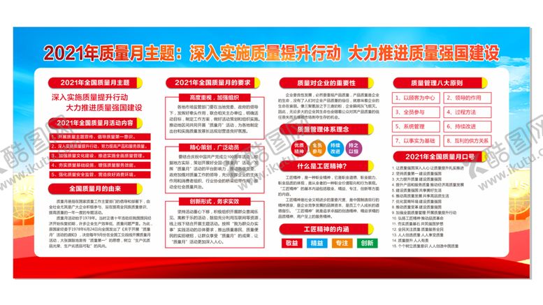 编号：85447402091341086481【酷图网】源文件下载-2021年质量月展板 文字可改