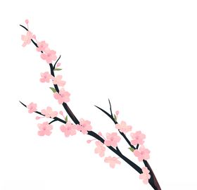 樱花AI矢量图壁纸植物卉AI设计素材