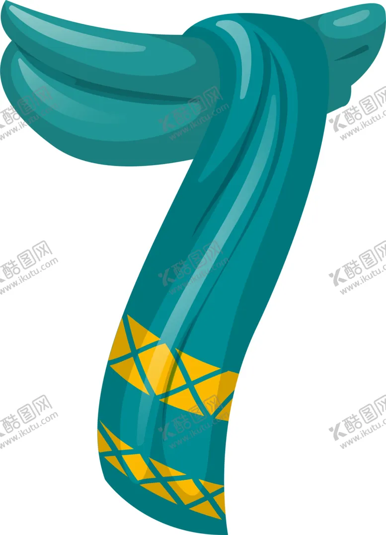 编号：74691302120154287300【酷图网】源文件下载-冬季卡通蓝色围巾