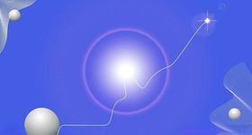 蓝底白色星球科技素材