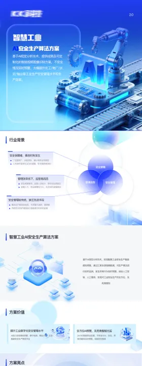 智慧工业AI安全生产算法方案长图海报