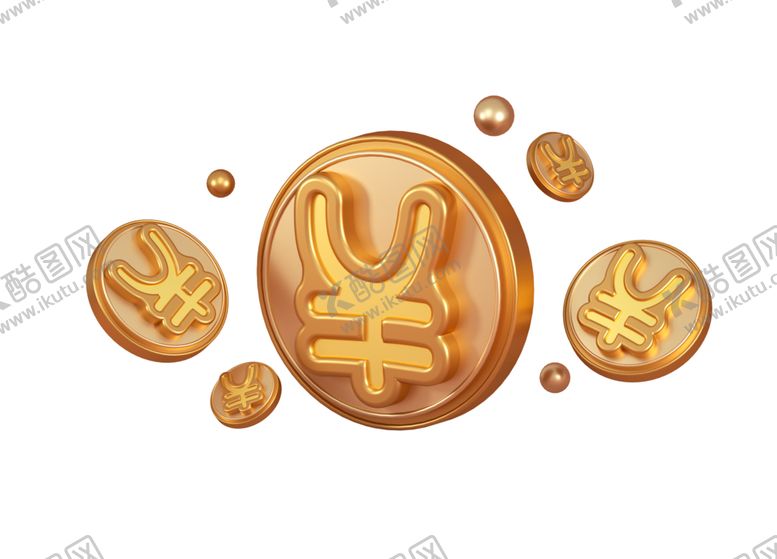 编号：59120709180252047032【酷图网】源文件下载-金币金钱立体金色装饰背景素材