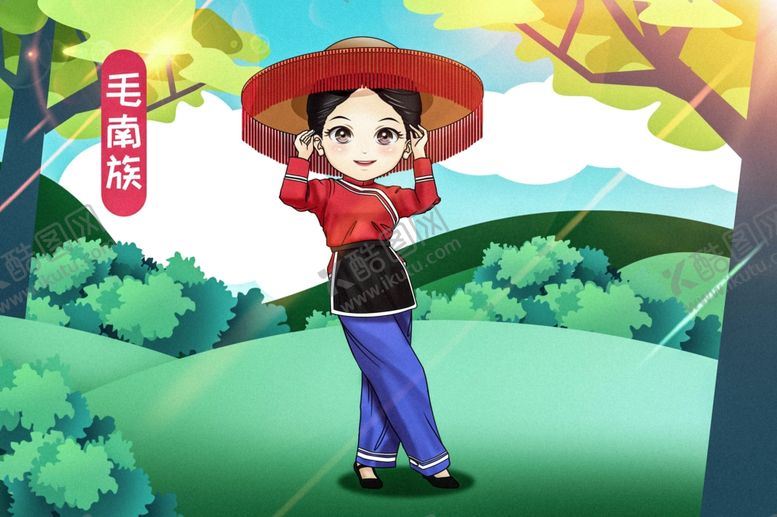 编号：34405002021928556438【酷图网】源文件下载-少数民族插画