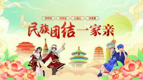 民族一家亲宣传海报