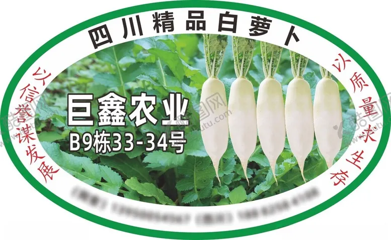 编号：54826702061757444538【酷图网】源文件下载-白萝卜贴纸