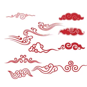 祥云底纹装饰纹