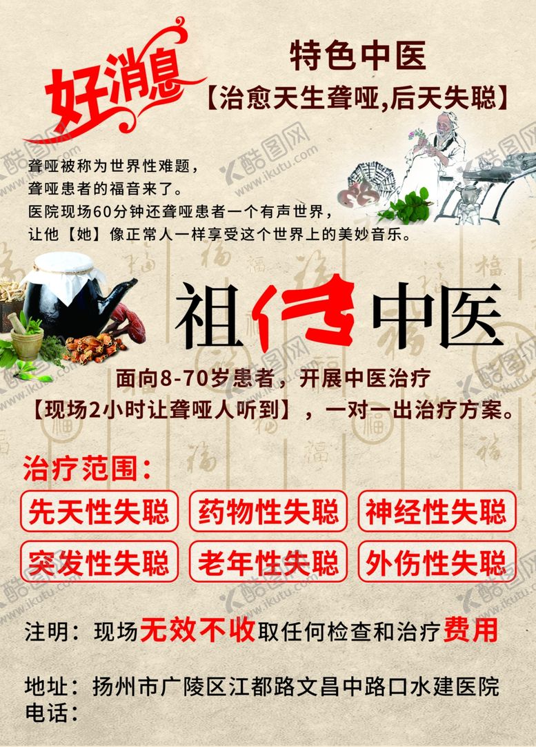 编号：34578502090929525137【酷图网】源文件下载-中医治聋哑