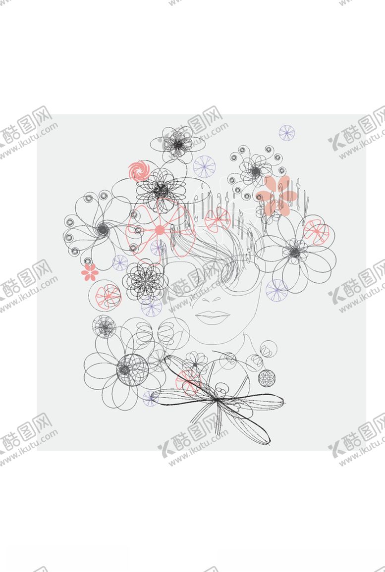 编号：97329309250842592574【酷图网】源文件下载-女装人物印花