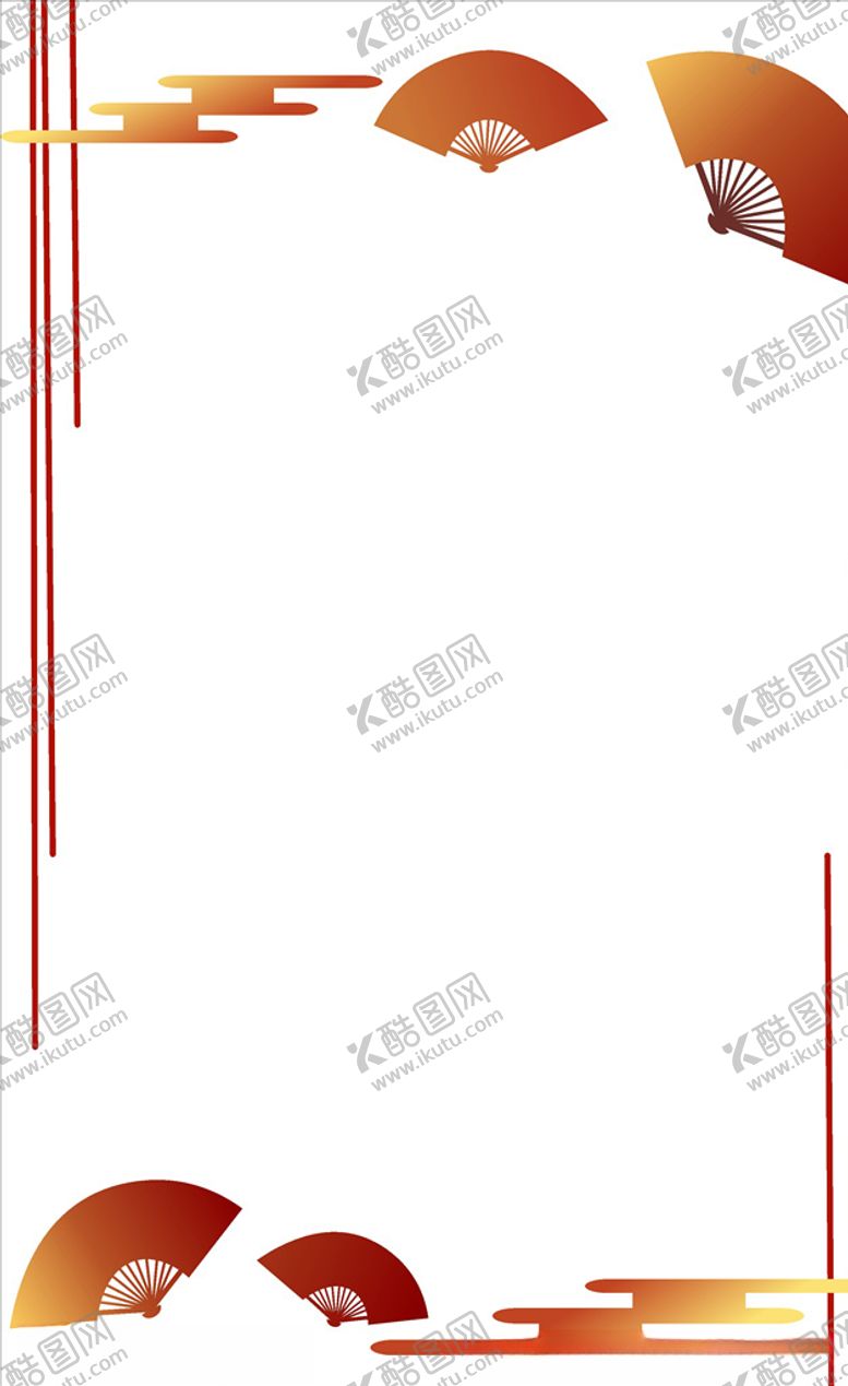 编号：65735907141651089344【酷图网】源文件下载-中国风古风纸扇云纹装饰边框