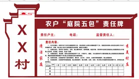 庭院五包责任牌