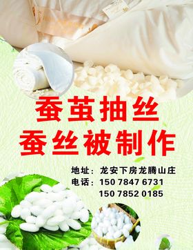 参建抽丝蚕丝被制作宣传单