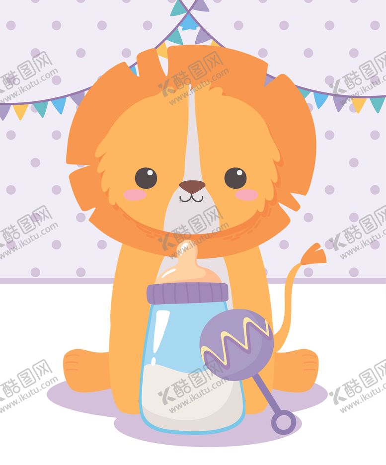 编号：67061905111830518426【酷图网】源文件下载-手绘淡彩动物