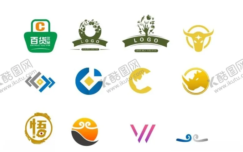 编号：86375606282302347746【酷图网】源文件下载-各种电商生鲜动物LOGO