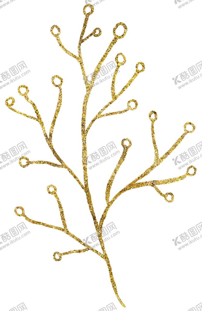 编号：20493007062238437394【酷图网】源文件下载-金色线条植物图案