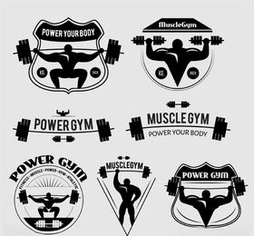 矢量运动人物标签素材