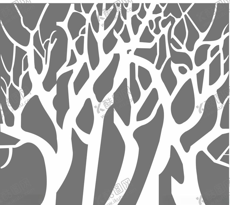 编号：76745010200657268191【酷图网】源文件下载-矢量树枝电视背景墙