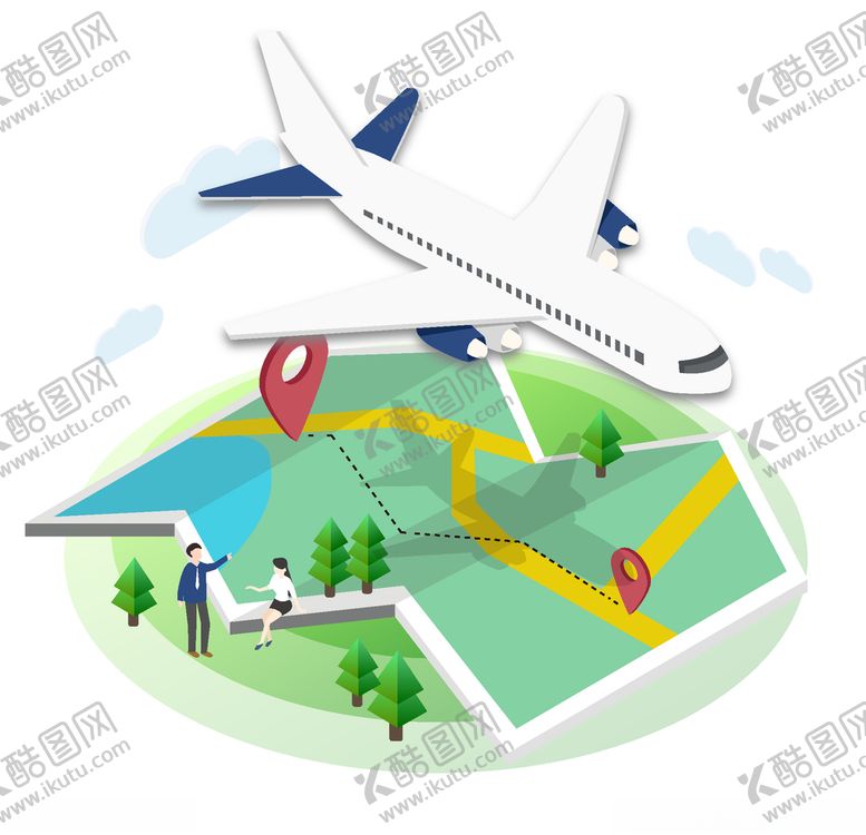 编号：95441807141146007047【酷图网】源文件下载-2.5D商务办公飞机