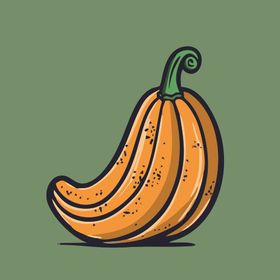 banana水果手绘矢量插画