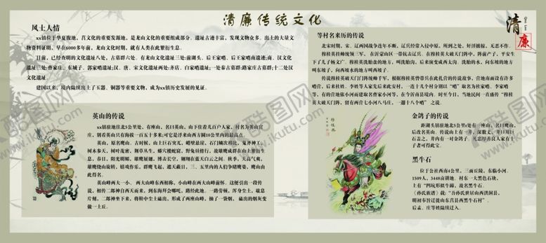 编号：19140110040338251135【酷图网】源文件下载-清廉文化传统宣传栏