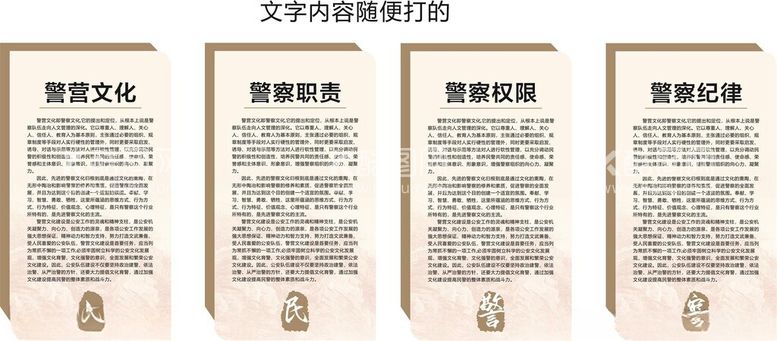 编号：18464012220310366141【酷图网】源文件下载-警营文化制度牌