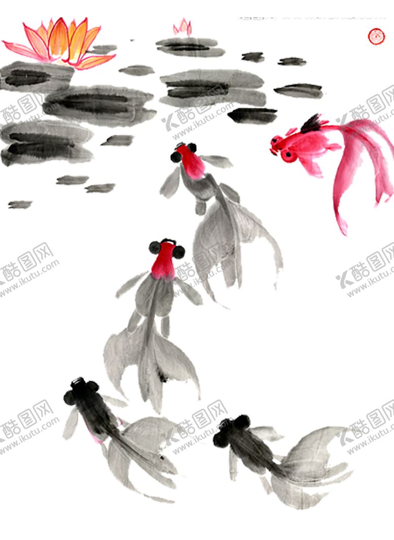 编号：65181909280834435402【酷图网】源文件下载-水墨荷花粉色荷花荷花意境