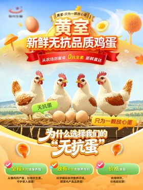 养殖业鸡蛋新鲜无抗宣传