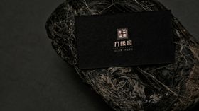 地产黑金logo样机图片