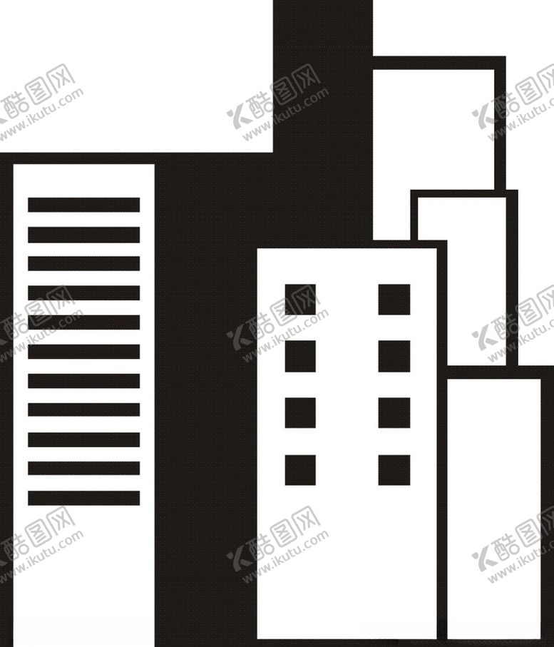 编号：64516310251953272655【酷图网】源文件下载-建筑房屋剪影-14