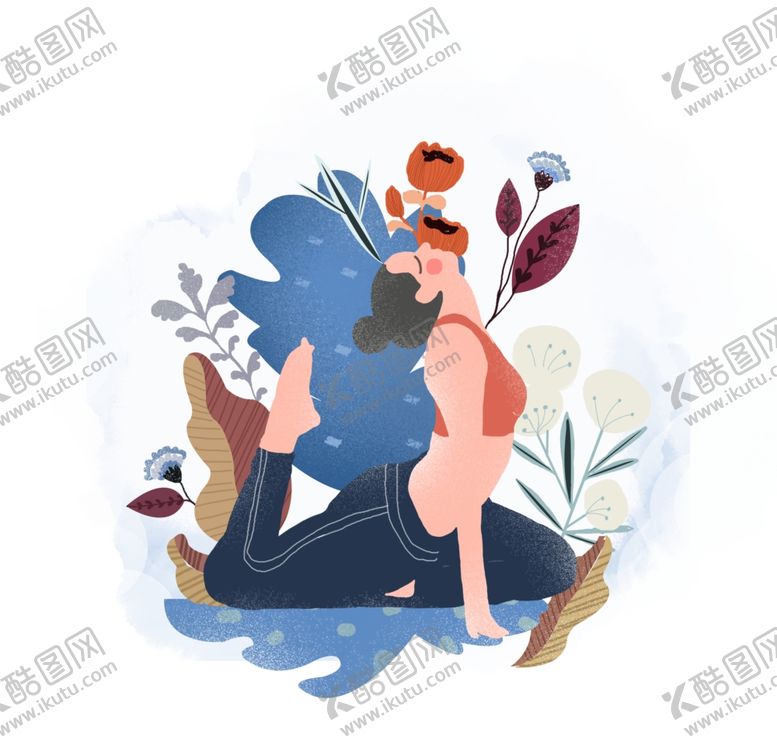 编号：93312404010247055903【酷图网】源文件下载-人物运动插画卡通背景海报素材