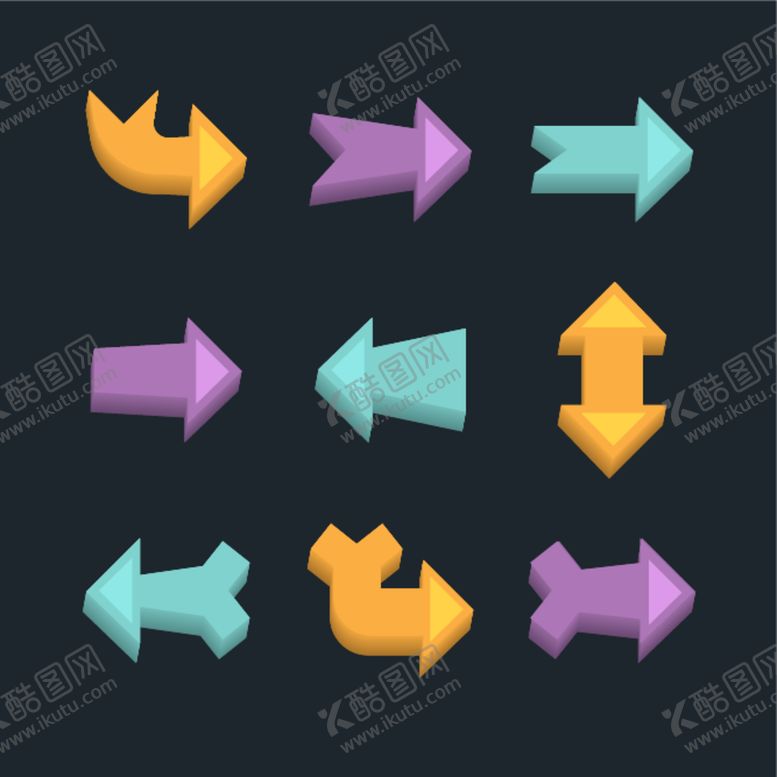 编号：68810712131351311947【酷图网】源文件下载-手绘箭头符号