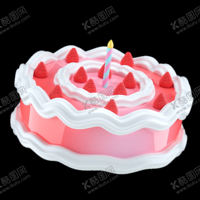 编号：33179010311042139157【酷图网】源文件下载-粉色蛋糕png