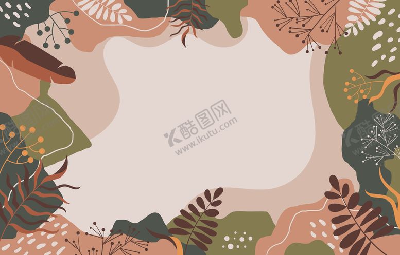 编号：77994806280133254473【酷图网】源文件下载-淡彩植物花卉底纹