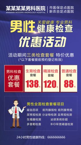 男科检查优惠新年广告图