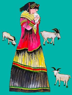 彝族美女素材